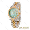 ساعت رولکس زنانه دورنگ طلایی دورنگین صفحه فیروزه ای Rolex-4848-L ساعت رولکس زنانه دورنگ طلایی دورنگین صفحه فیروزه ای Rolex-4848-L