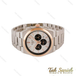 ساعت تیسوت PRX مردانه سه موتوره نقره ای رزگلد Tissot-4851-G ساعت تیسوت PRX مردانه سه موتوره نقره ای رزگلد Tissot-4851-G