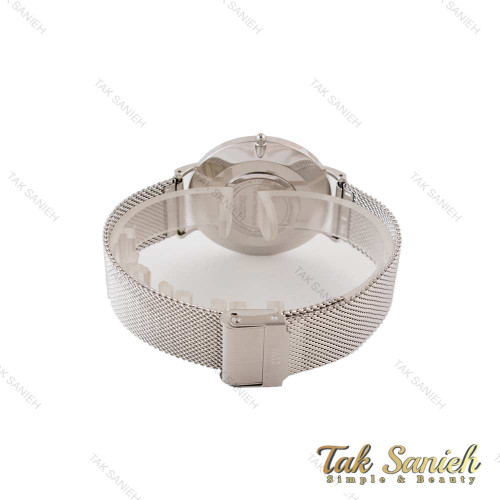 ساعت دنیل ولینگتون مردانه بند حصیری نقره ای صفحه سبز DW-4855-G