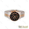 ساعت سیکو VIP مردانه سه موتوره دورنگ رزگلد صفحه مشکی Seiko-4875-G