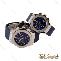 ساعت هابلوت ست نقره ای سرمه ای Hublot-4902-S ساعت هابلوت ست نقره ای سرمه ای Hublot-4902-S