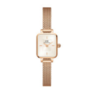 ساعت دنیل ولینگتون زنانه مستطیلی بند حصیری رز صفحه نباتی DW-4925-L