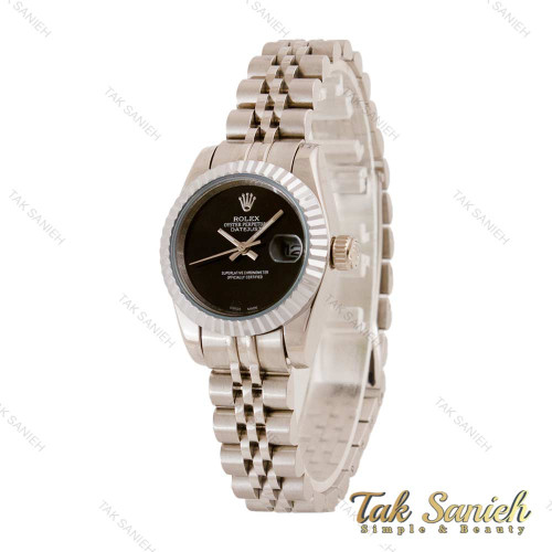 ساعت رولکس زنانه صفحه مهندسی مشکی Rolex-4956-L