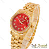 ساعت رولکس زنانه بند پرزیدنت طلایی صفحه قرمز دورنگین Rolex-4962-L ساعت رولکس زنانه بند پرزیدنت طلایی صفحه قرمز دورنگین Rolex-4962-L