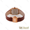ساعت کارتیر سانتوس زنانه رزگلد بند چرم قهوه ای Cartier-4965-L