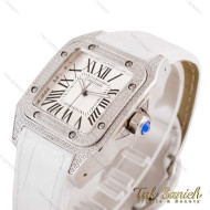 ساعت کارتیر سانتوس زنانه فول نگین سفید Cartier-4596-G ساعت کارتیر سانتوس زنانه فول نگین سفید Cartier-4596-G