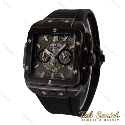ساعت هابلوت مردانه مربعی سه موتوره مشکی پشت شیشه ای Hublot-4994-G ساعت هابلوت مردانه مربعی سه موتوره مشکی پشت شیشه ای Hublot-4994-G
