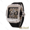 ساعت هابلوت مردانه مربعی قاب سیلور بند مشکی پشت شیشه ای Hublot-4995-G ساعت هابلوت مردانه مربعی قاب سیلور بند مشکی پشت شیشه ای Hublot-4995-G