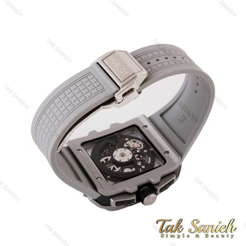 ساعت هابلوت مردانه مربعی سه موتوره طوسی پشت شیشه ای Hublot-4997-G ساعت هابلوت مردانه مربعی سه موتوره طوسی پشت شیشه ای Hublot-4997-G
