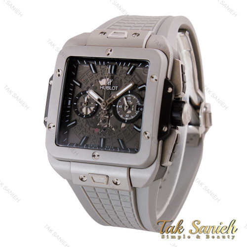 ساعت هابلوت مردانه مربعی سه موتوره طوسی پشت شیشه ای Hublot-4997-G ساعت هابلوت مردانه مربعی سه موتوره طوسی پشت شیشه ای Hublot-4997-G