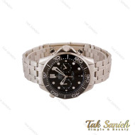 ساعت امگا سیمستر مردانه سه موتوره نقره ای صفحه مشکی Omega-5000-G