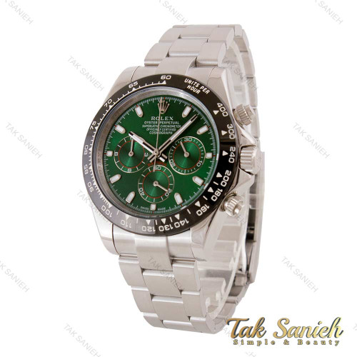 ساعت رولکس دیتونا مردانه نقره ای صفحه سبز Rolex-5009-G ساعت رولکس دیتونا مردانه نقره ای صفحه سبز Rolex-5009-G
