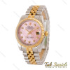 ساعت رولکس مردانه دورنگ طلایی صفحه صورتی ایندکس نگین Rolex-5026-G ساعت رولکس مردانه دورنگ طلایی صفحه صورتی ایندکس نگین Rolex-5026-G