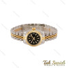 ساعت رولکس زنانه دورنگ طلایی ایندکس خط صفحه مشکی Rolex-5035-S-L
