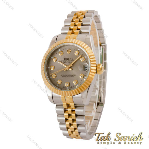 ساعت زنانه رولکس دورنگ طلایی صفحه طوسی Rolex-5046-S-L ساعت زنانه رولکس دورنگ طلایی صفحه طوسی Rolex-5046-S-L