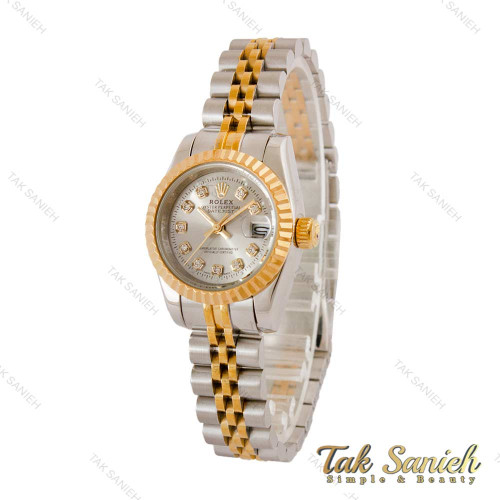 ساعت زنانه رولکس دورنگ طلایی صفحه طوسی Rolex-5046-S-L ساعت زنانه رولکس دورنگ طلایی صفحه طوسی Rolex-5046-S-L