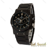 ساعت هابلوت مردانه سه موتوره بند استیل تمام مشکی Hublot-5094-G