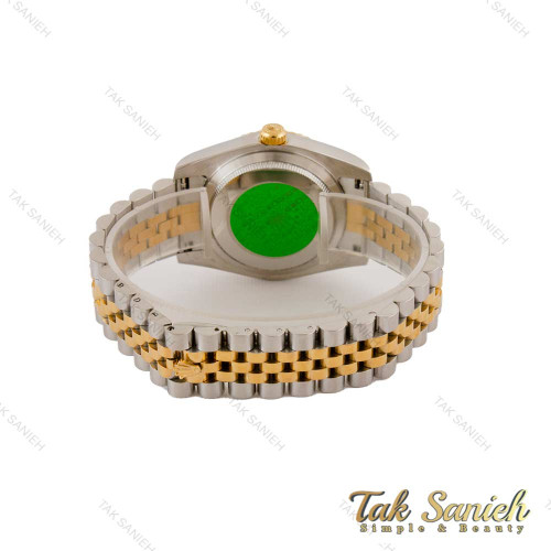 ساعت رولکس مردانه دورنگ طلایی ایندکس رومی قرمز Rolex-5106-G