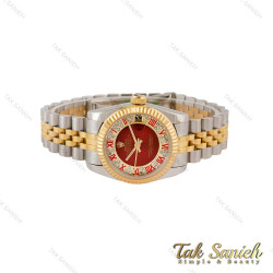 ساعت رولکس زنانه دورنگ طلایی صفحه قرمز ایندکس رومی Rolex-5107-M-L ساعت رولکس زنانه دورنگ طلایی صفحه قرمز ایندکس رومی Rolex-5107-M-L