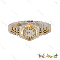 ساعت زنانه رولکس دورنگ طلایی صفحه سفید ایندکس رومی اسمال Rolex-5116-S-L ساعت زنانه رولکس دورنگ طلایی صفحه سفید ایندکس رومی اسمال Rolex-5116-S-L