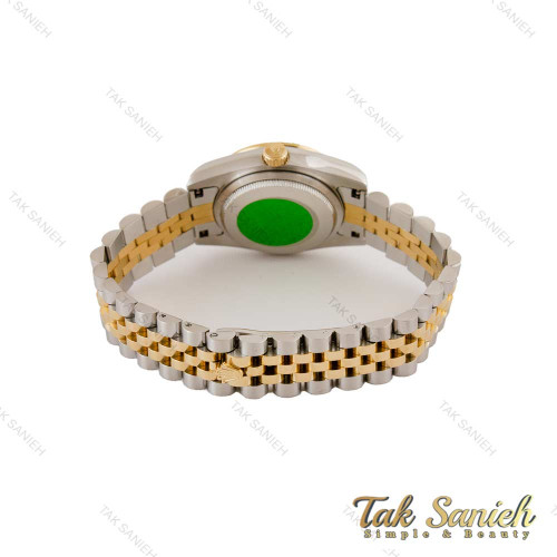 ساعت رولکس زنانه دورنگ طلایی دورنگین صفحه سیلور ایندکس رومی Rolex-5118-M-L ساعت رولکس زنانه دورنگ طلایی دورنگین صفحه سیلور ایندکس رومی Rolex-5118-M-L