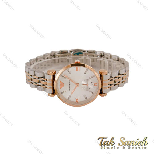 ساعت امپریو آرمانی زنانه دورنگ رزگلد صفحه سیلور زیرثانیه Armani-5125-L ساعت امپریو آرمانی زنانه دورنگ رزگلد صفحه سیلور زیرثانیه Armani-5125-L