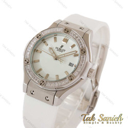 ساعت هابلوت زنانه دور نگین سفید نقره ای Hublot-5133-L ساعت هابلوت زنانه دور نگین سفید نقره ای Hublot-5133-L