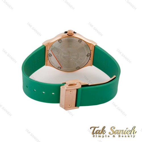 ساعت هابلوت زنانه دورنگین سبز قاب رزگلد Hublot-5135-L ساعت هابلوت زنانه دورنگین سبز قاب رزگلد Hublot-5135-L