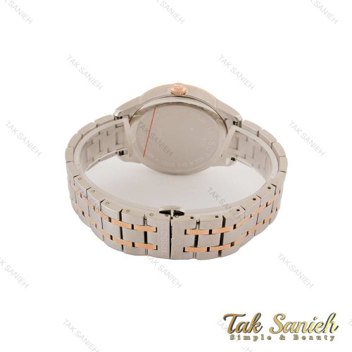 ساعت تیسوت مردانه دورنگ رز صفحه سفید Tissot-5171-G