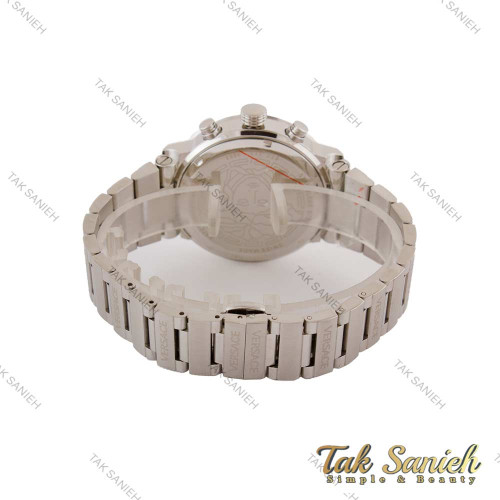 ساعت ورساچه Greca مردانه سه موتوره نقره ای صفحه مشکی Versace-5174-G