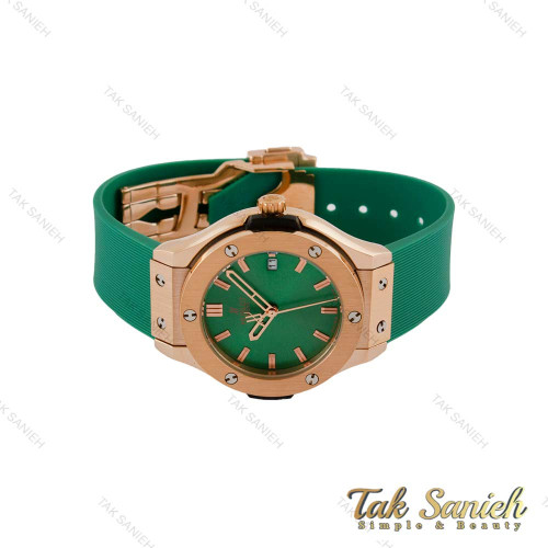 ساعت هابلوت زنانه سبز قاب رزگلد Hublot-5190-L ساعت هابلوت زنانه سبز قاب رزگلد Hublot-5190-L