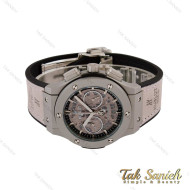 ساعت هابلوت زنانه سه موتوره صفحه اسکلتون طوسی Hublot-5195-G ساعت هابلوت زنانه سه موتوره صفحه اسکلتون طوسی Hublot-5195-G