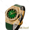 ساعت هابلوت زنانه طلایی سبز فول نگین Hublot-5228-L ساعت هابلوت زنانه طلایی سبز فول نگین Hublot-5228-L