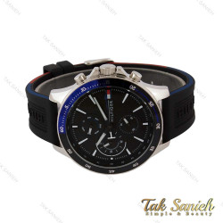 ساعت تامی مردانه سه موتوره بند رابر مشکی Tommy-5249-G