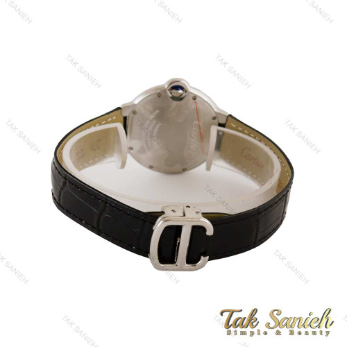 ساعت کارتیه بالن بلو زنانه فول نگین سیلور بند چرم Cartier-5264-L ساعت کارتیه بالن بلو زنانه فول نگین سیلور بند چرم Cartier-5264-L