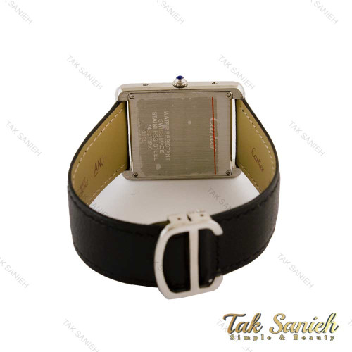 ساعت کارتیه تانک مردانه سیلور بند چرم مشکی Cartier-5269-G ساعت کارتیه تانک مردانه سیلور بند چرم مشکی Cartier-5269-G