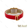 ساعت کارتیه تانک زنانه طلایی بند چرم قرمز Cartier-5274-L ساعت کارتیه تانک زنانه طلایی بند چرم قرمز Cartier-5274-L