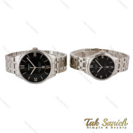 ساعت تیسوت ست استیل صفحه مشکی Tissot-5312-S