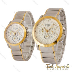 ساعت سیتیزن ست استیل دورنگ طلایی Citizen-5319-S