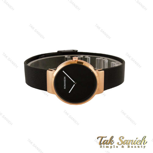 ساعت رومانسون زنانه حصیری مشکی رزگلد Romanson-5331-L ساعت رومانسون زنانه حصیری مشکی رزگلد Romanson-5331-L