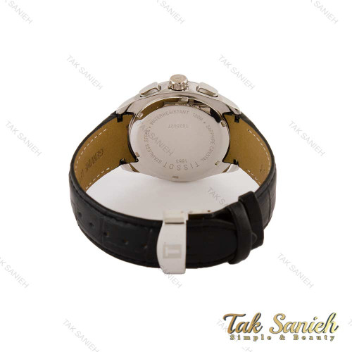 ساعت تیسوت مردانه سه موتوره سیلور بند چرم مشکی Tissot-5334-G ساعت تیسوت مردانه سه موتوره سیلور بند چرم مشکی Tissot-5334-G