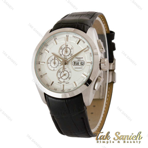 ساعت تیسوت مردانه سه موتوره سیلور بند چرم مشکی Tissot-5334-G ساعت تیسوت مردانه سه موتوره سیلور بند چرم مشکی Tissot-5334-G