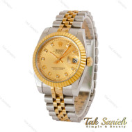 ساعت رولکس مردانه دورنگ طلایی صفحه طلایی Rolex-5352-G
