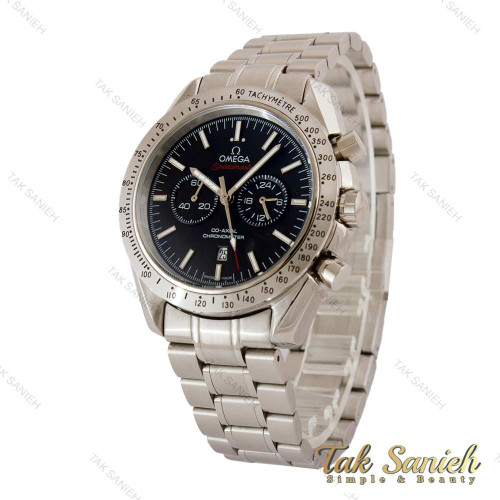 ساعت اومگا اسپیدمستر مردانه استیل صفحه مشکی Omega-5369-G ساعت اومگا اسپیدمستر مردانه استیل صفحه مشکی Omega-5369-G