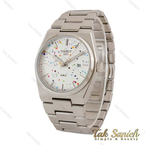 ساعت تیسوت PRX مردانه استیل صفحه سفید کهکشانی Tissot-5371-G ساعت تیسوت PRX مردانه استیل صفحه سفید کهکشانی Tissot-5371-G