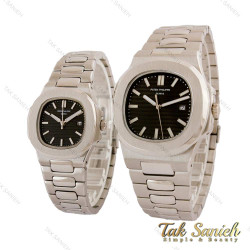 ساعت پتک فیلیپ ناتیلوس ست استیل صفحه مشکی Patek-5398-S
