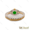 ساعت رولکس زنانه دورنگ طلایی صفحه مشکی دورنگین Rolex-5403-L