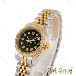 ساعت رولکس زنانه دورنگ طلایی صفحه مشکی دورنگین Rolex-5403-L ساعت رولکس زنانه دورنگ طلایی صفحه مشکی دورنگین Rolex-5403-L