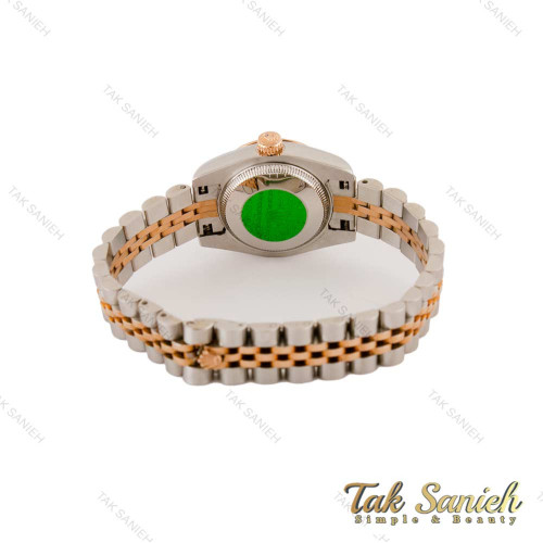 ساعت رولکس زنانه دورنگ رزگلد دورنگین صفحه سفید Rolex-5405-L ساعت رولکس زنانه دورنگ رزگلد دورنگین صفحه سفید Rolex-5405-L