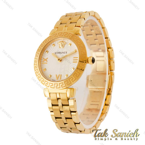 ساعت زنانه ورساجه طلایی صفحه سفید Versace-5407-L ساعت زنانه ورساجه طلایی صفحه سفید Versace-5407-L